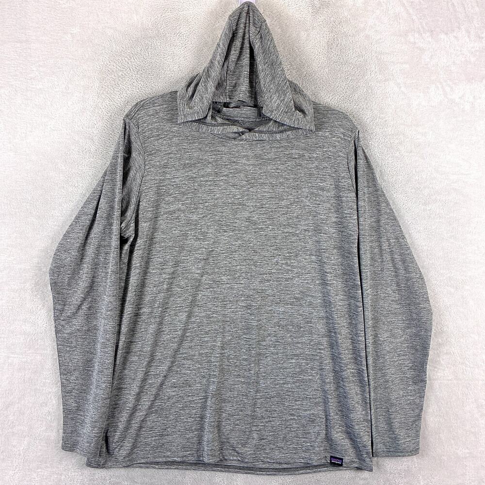 Patagonia Hoodie Women XL Gray Capilene UPF Performance Outdoors Hiking Trekking